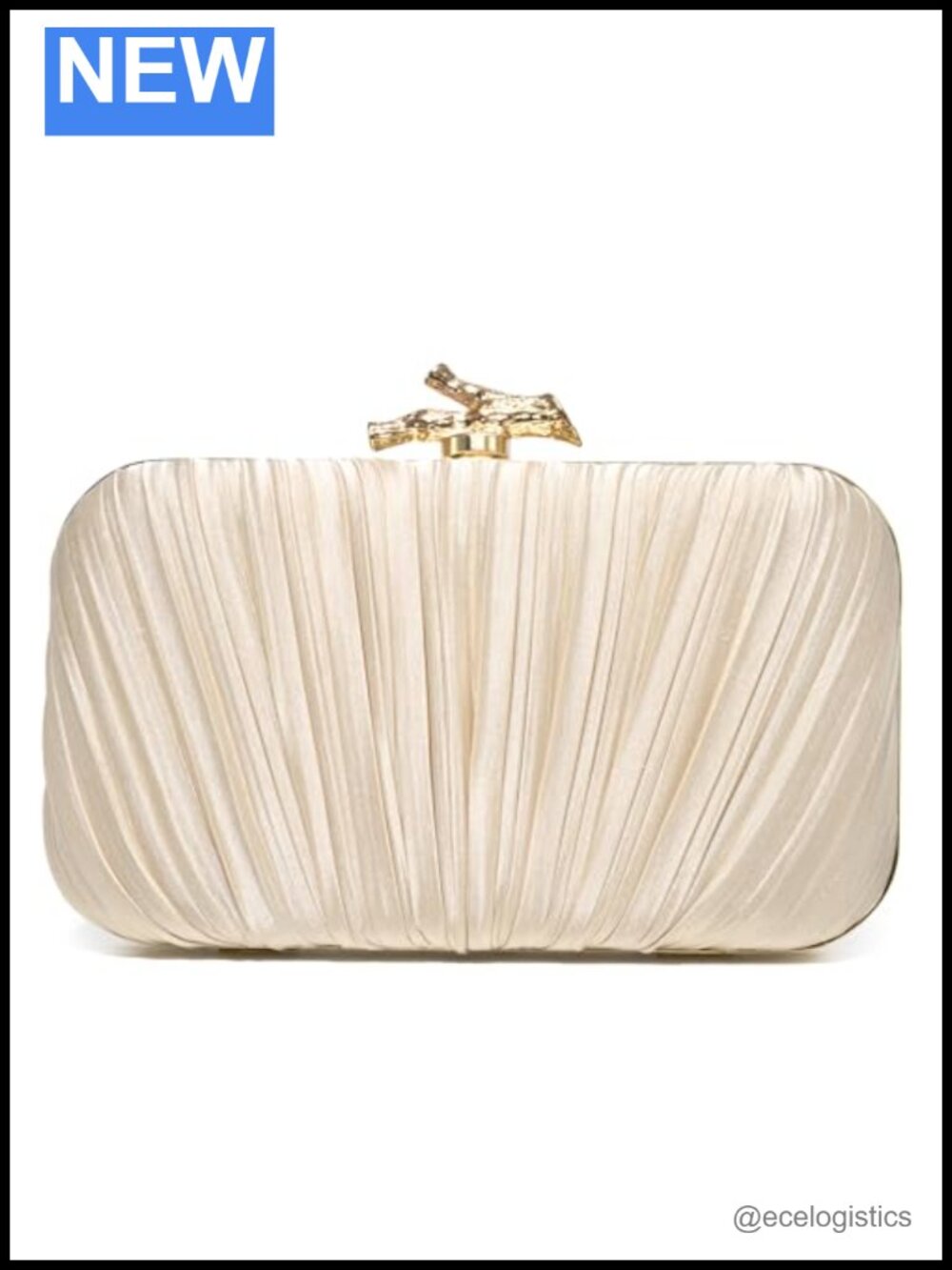 Elegant Satin Clutch Purse with Detachable Chain for Formal Events